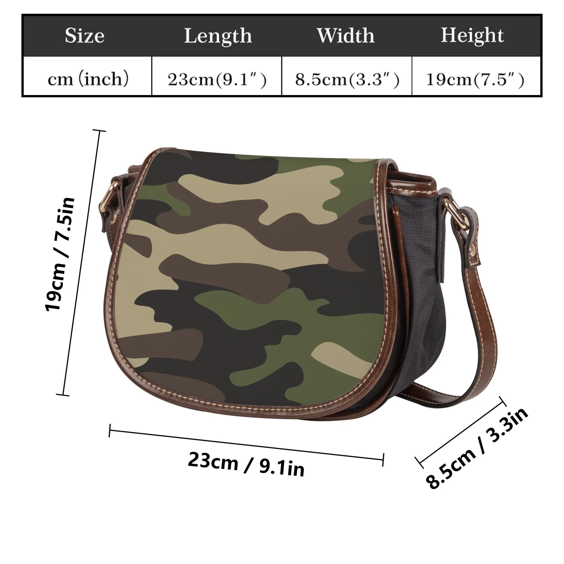 Saddle Bag | Classic Green Camouflage