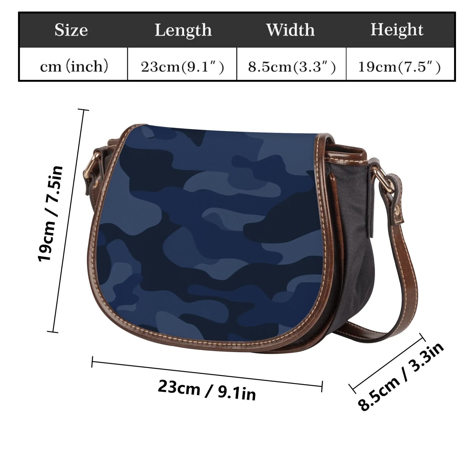 Saddle Bag | Deep Blue Camouflage