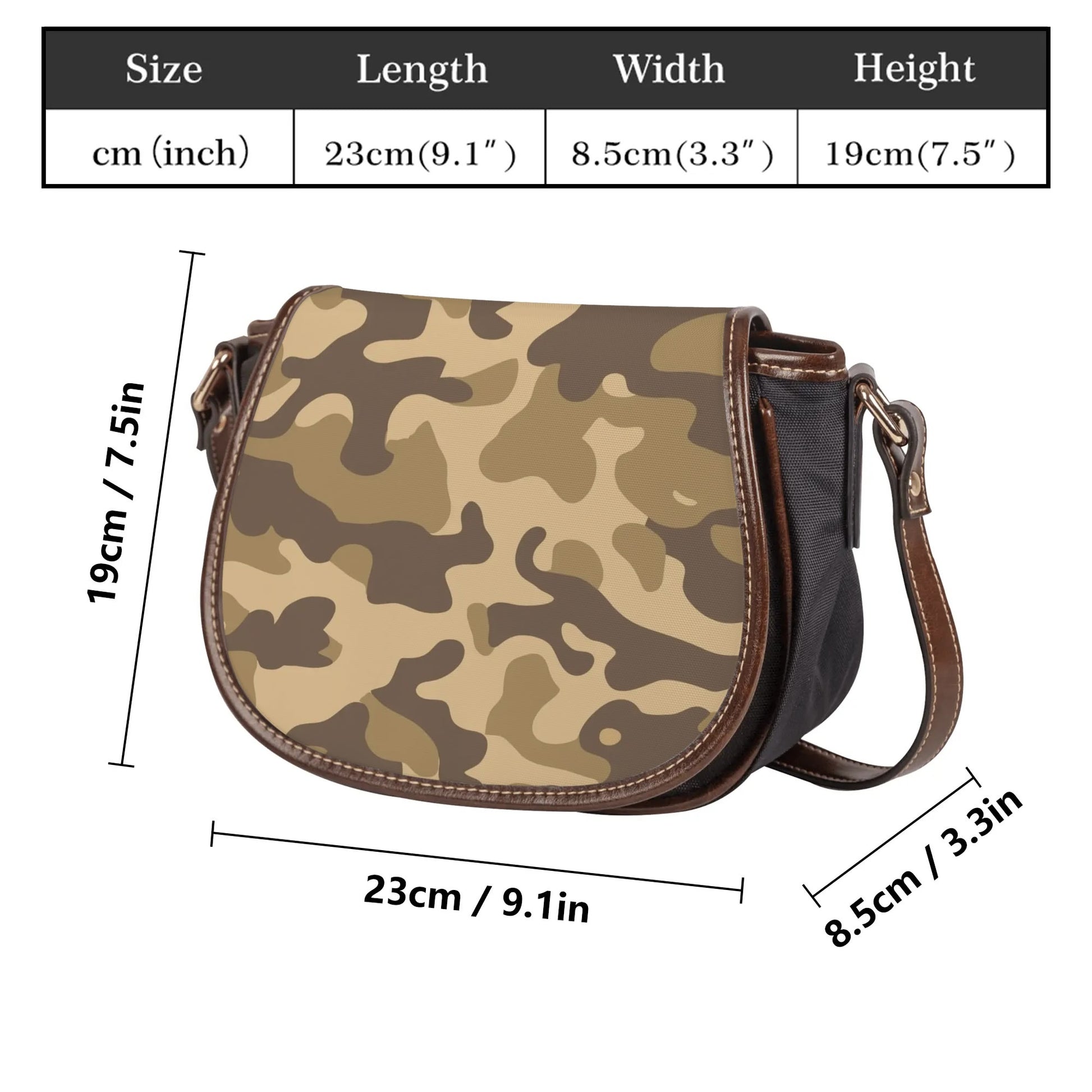 Saddle Bag | Khaki Camouflage