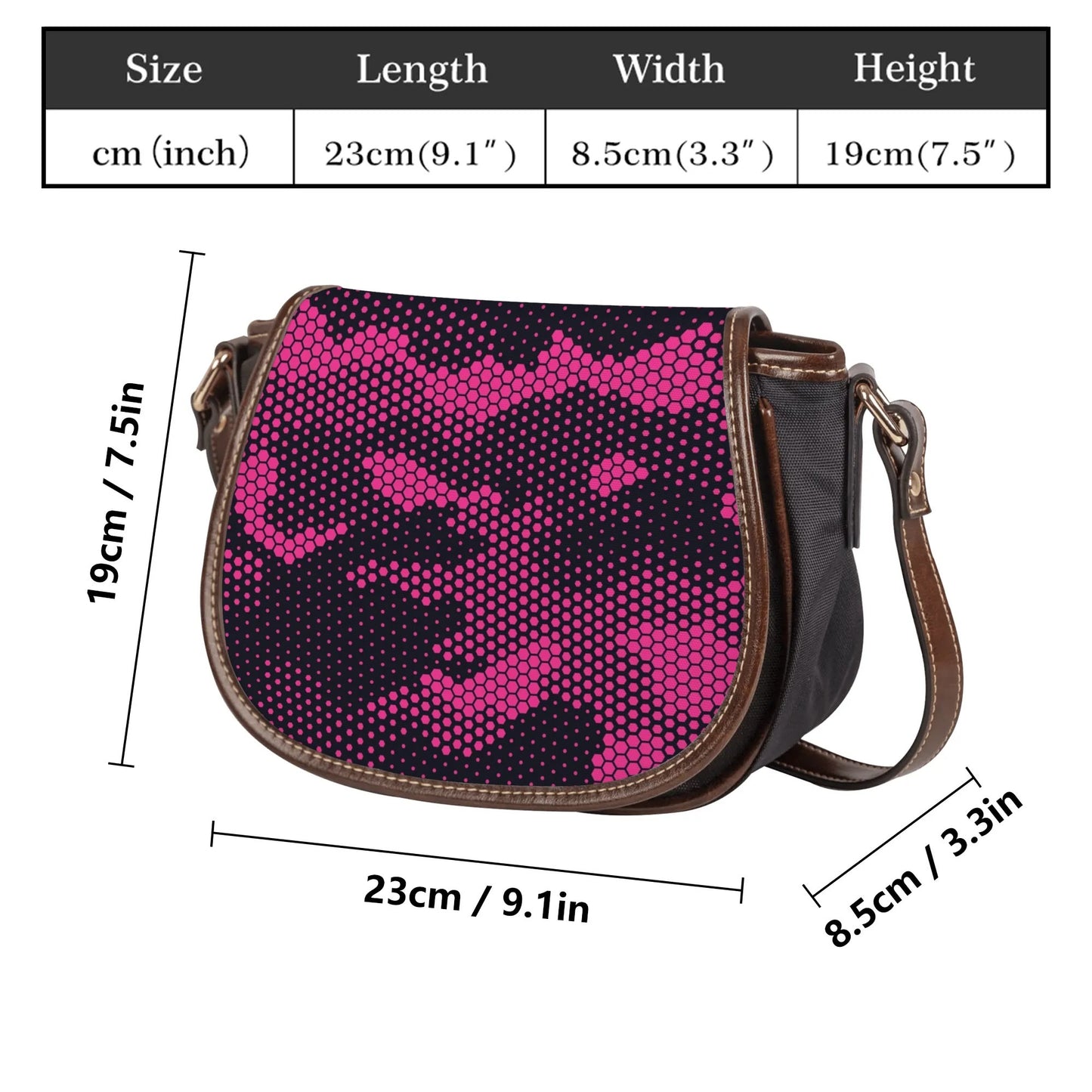 Saddle Bag | Digital Pink Camouflage