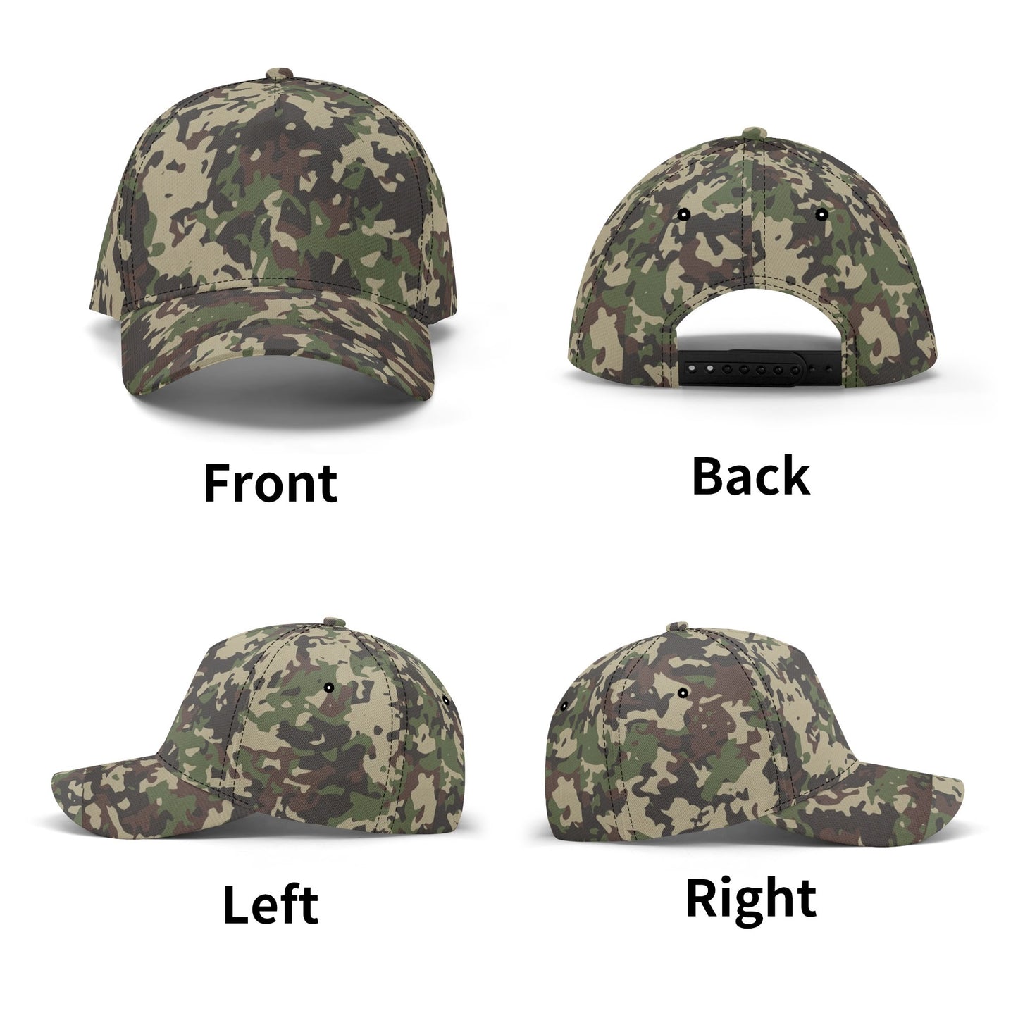 Brown Camo Cap | Khaki, Gray and Lava Military Camouflage