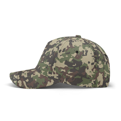 Brown Camo Cap | Khaki, Gray and Lava Military Camouflage