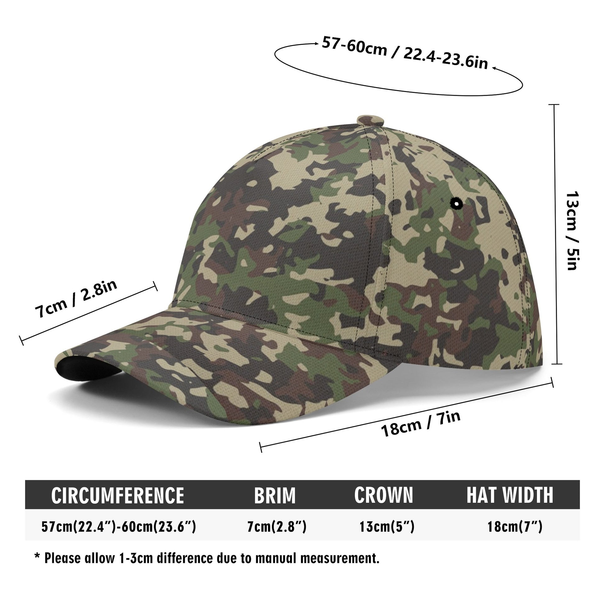 Brown Camo Cap | Khaki, Gray and Lava Military Camouflage