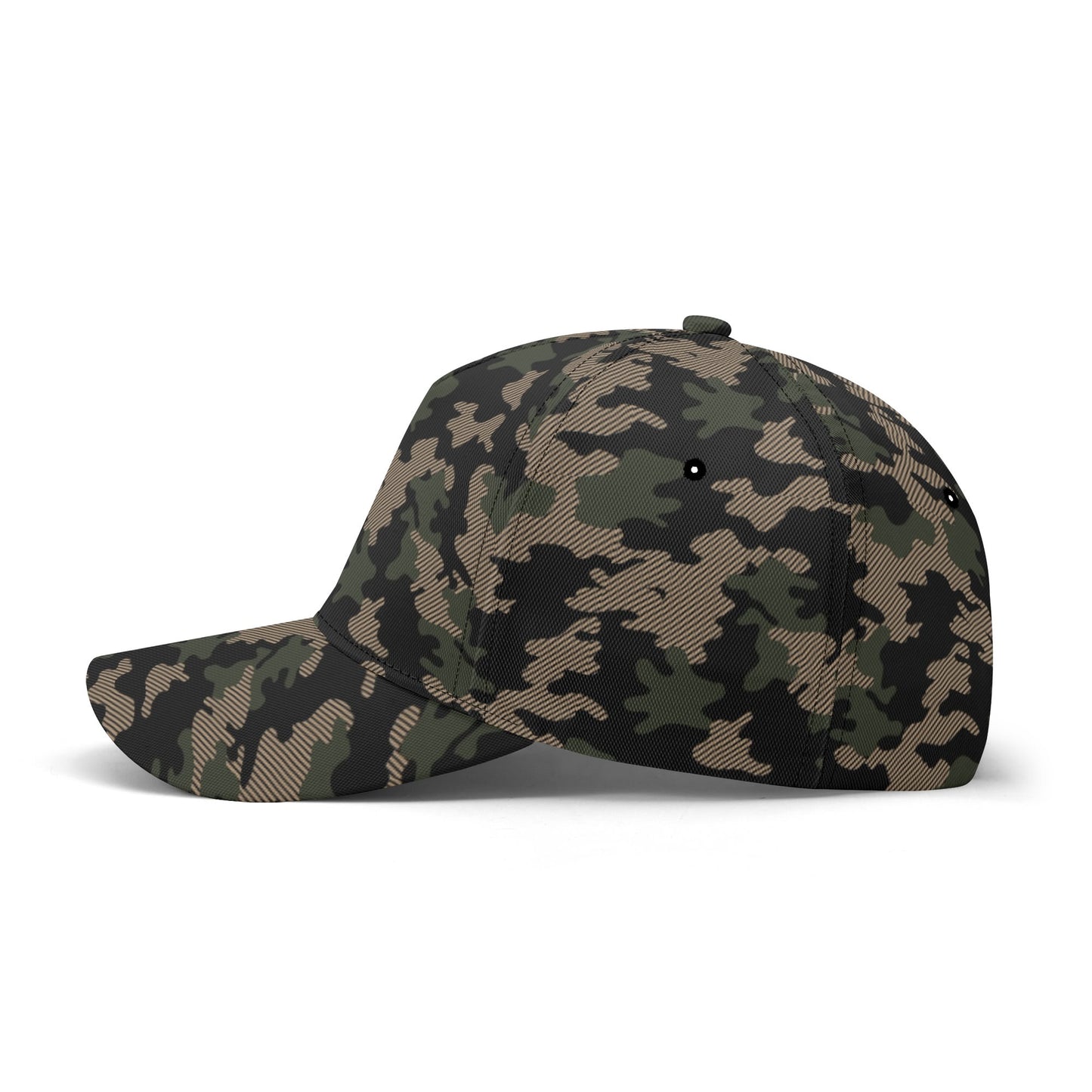 Military Green Baseball Cap | Dark Jungle & Black Camouflage