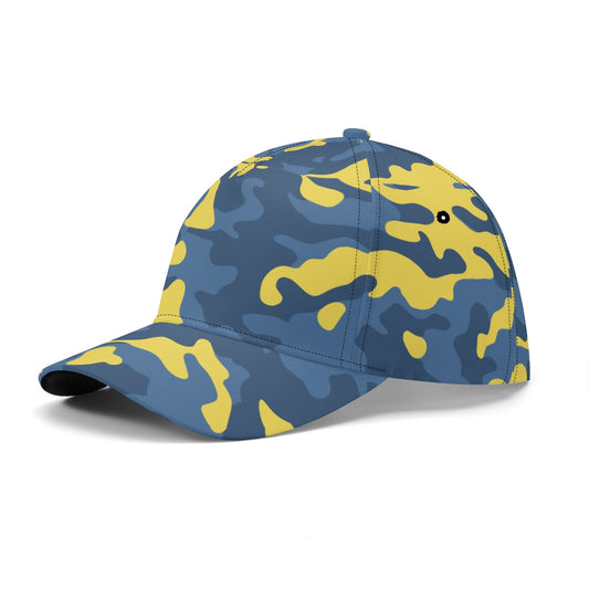 Blue and Yellow Camo Cap | Modern Army-Inspired Pattern