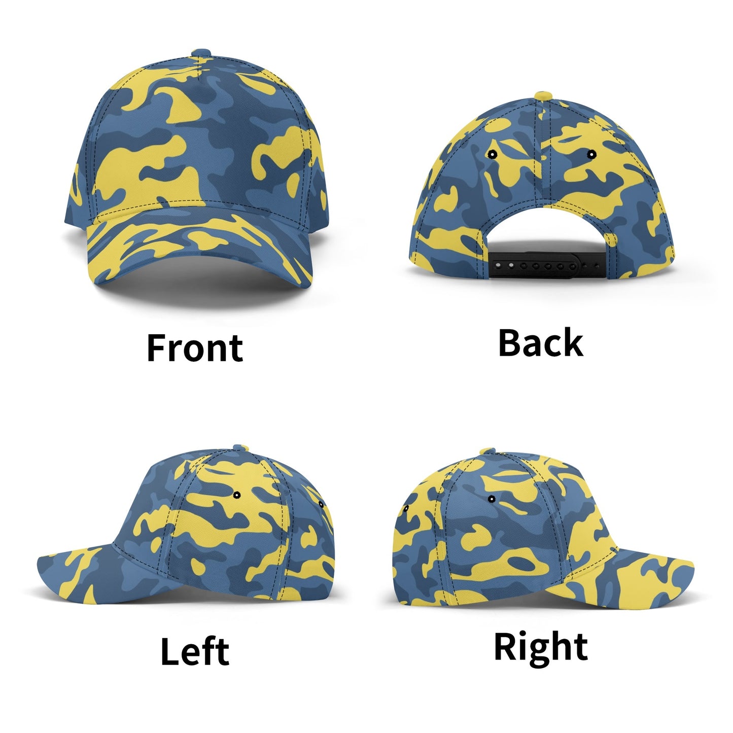 Blue and Yellow Camo Cap | Modern Army-Inspired Pattern