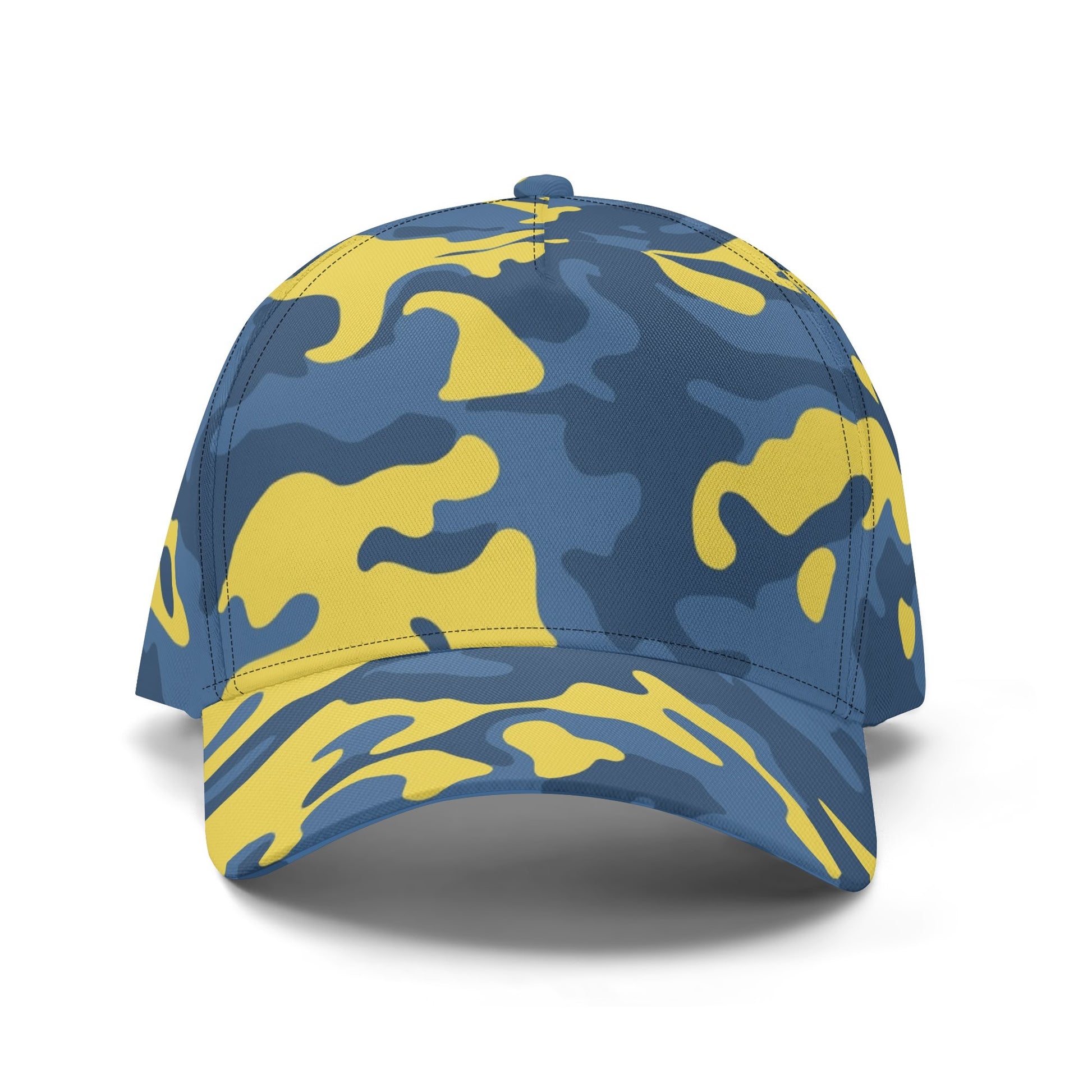 Blue and Yellow Camo Cap | Modern Army-Inspired Pattern