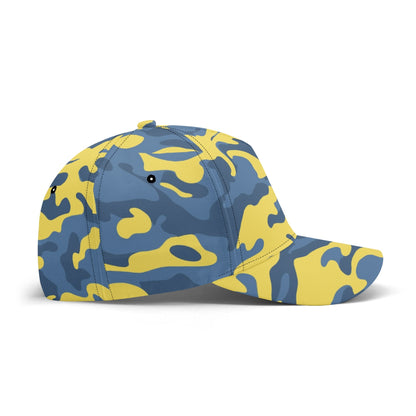 Blue and Yellow Camo Cap | Modern Army-Inspired Pattern