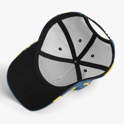 Blue and Yellow Camo Cap | Modern Army-Inspired Pattern