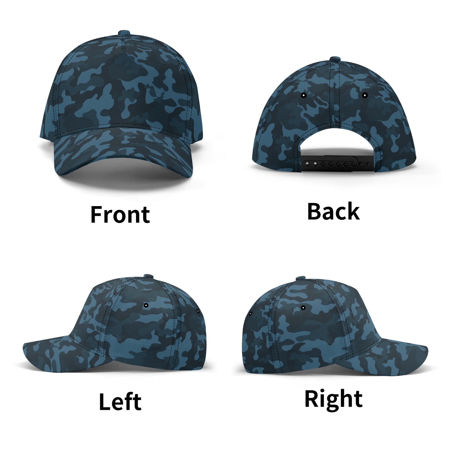 Dark Blue Camo Baseball Cap | Classic Military Design