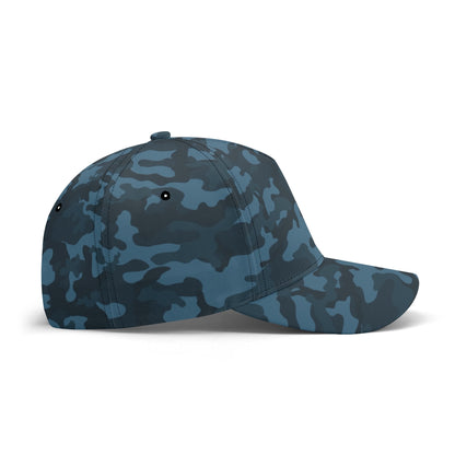 Dark Blue Camo Baseball Cap | Classic Military Design