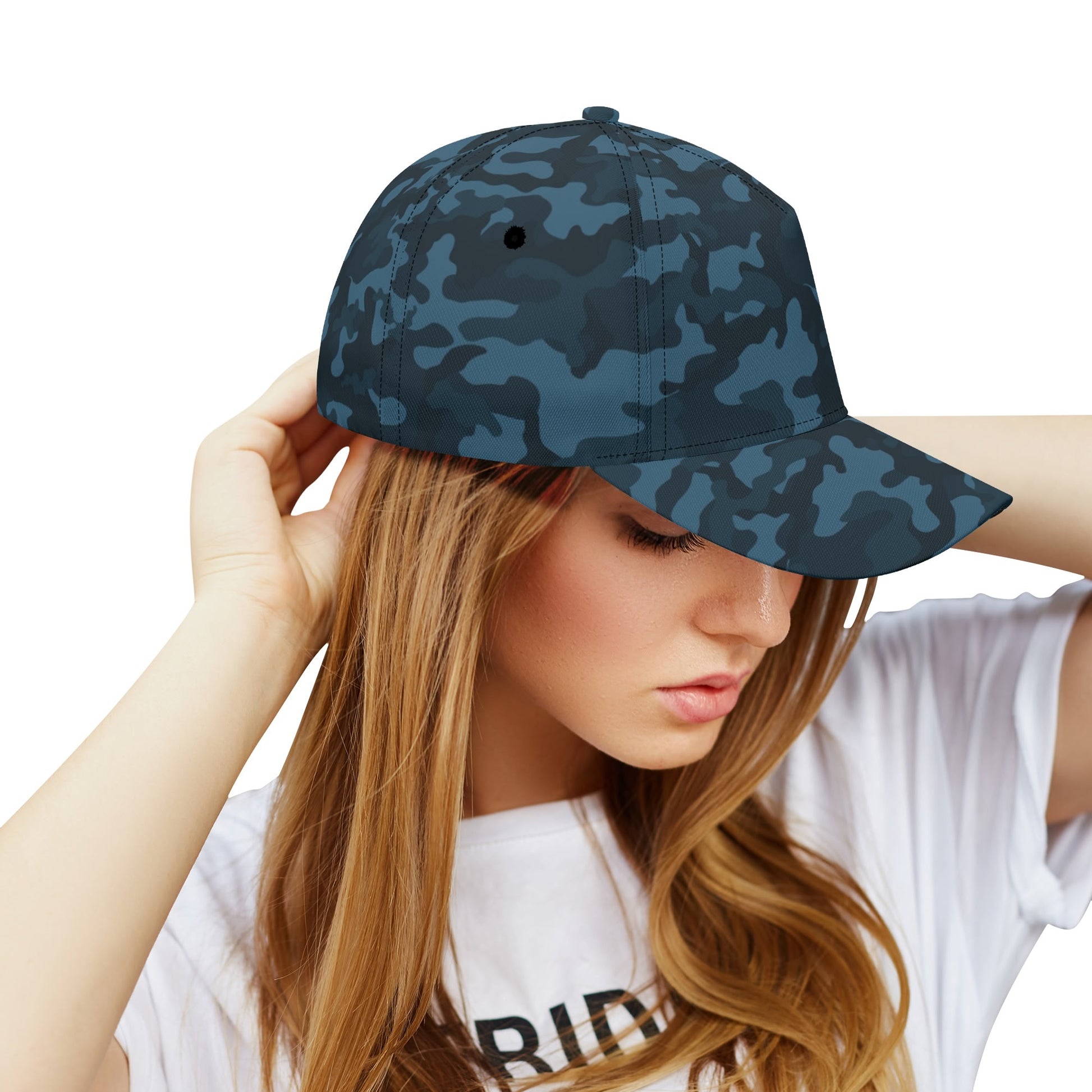 Dark Blue Camo Baseball Cap | Classic Military Design