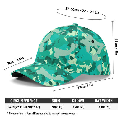 Cyan Green Camo Cap | Military Camouflage