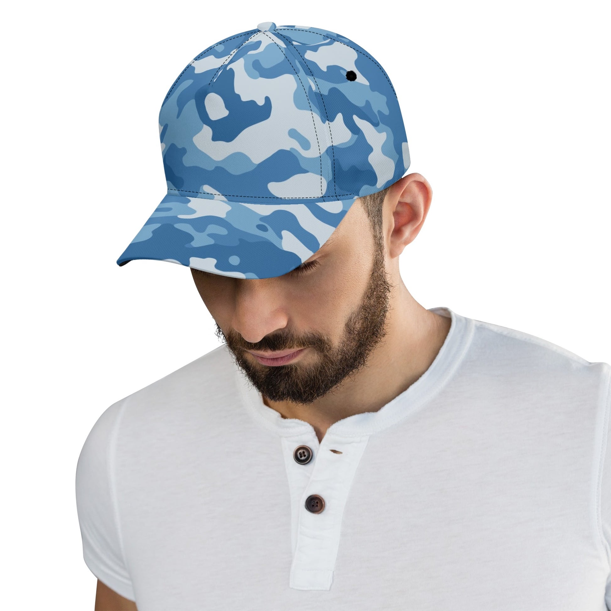 Blue Camo Baseball Cap | Modern Army-Inspired Pattern