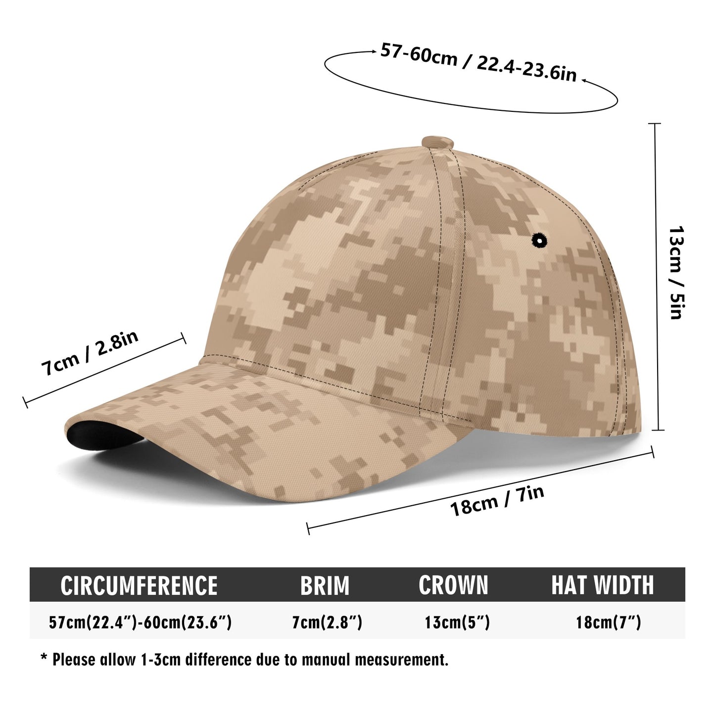 Brown Camo Cap | Pixel Digital Camouflage