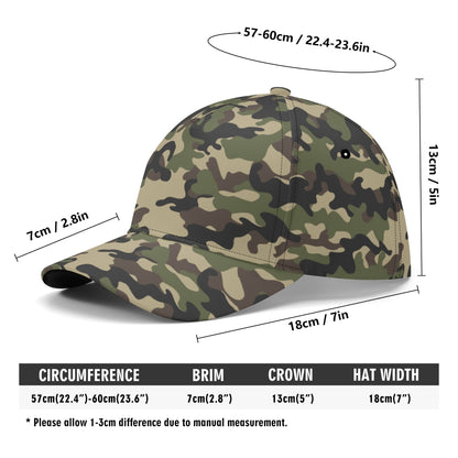 Brown Camo Baseball Cap | Classic Military Camouflage