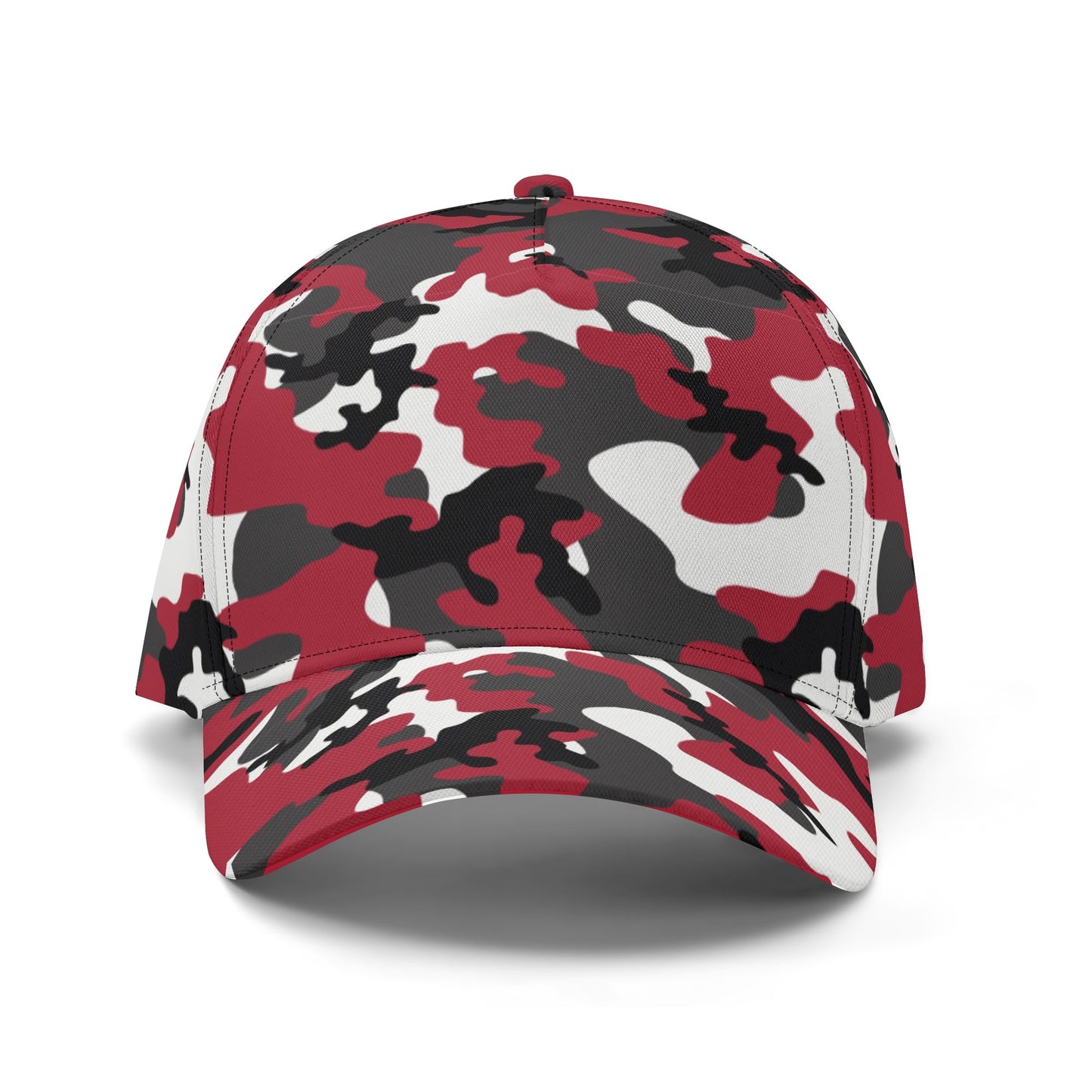 Red Camo Baseball Cap | Jungle Green, Black, and White Camouflage