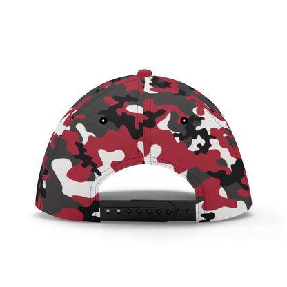 Red Camo Baseball Cap | Jungle Green, Black, and White Camouflage