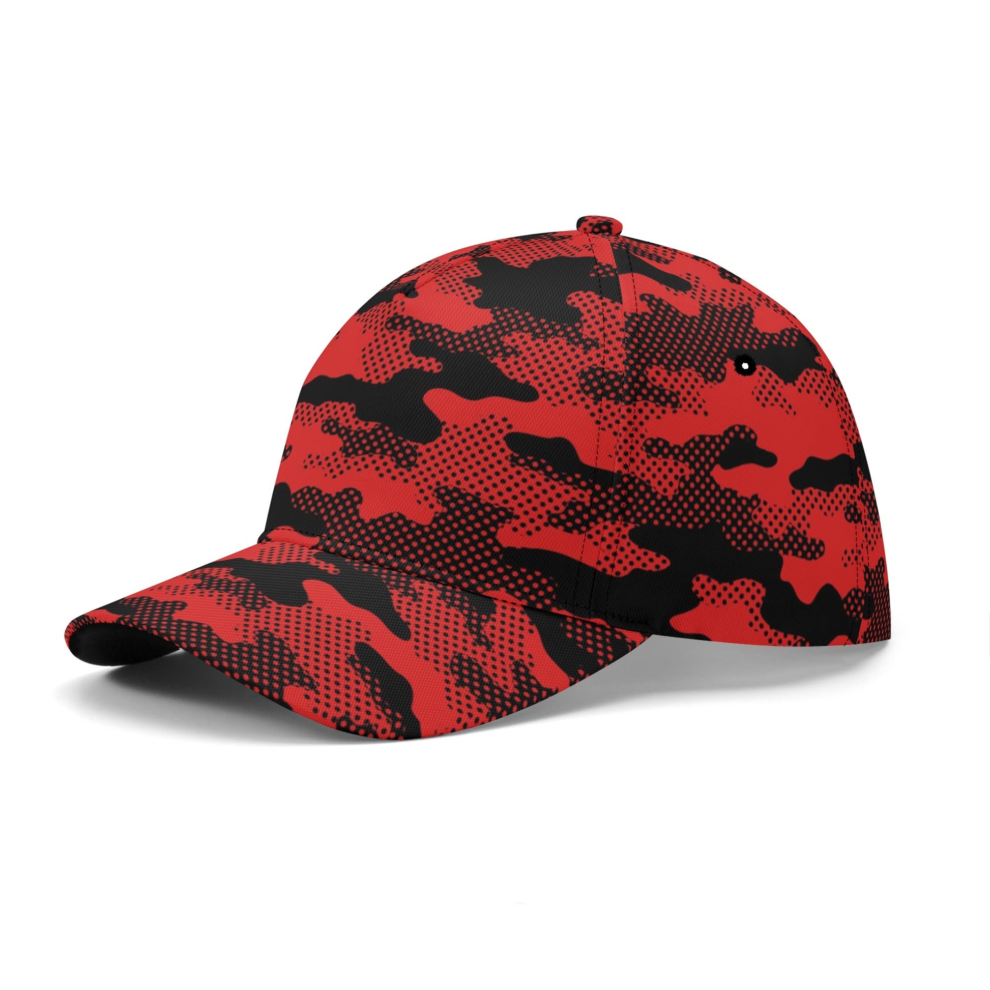 Black & Red Camo Cap | Pixel Camouflage