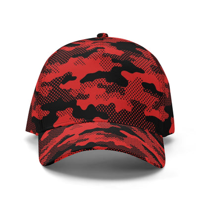 Black & Red Camo Cap | Pixel Camouflage