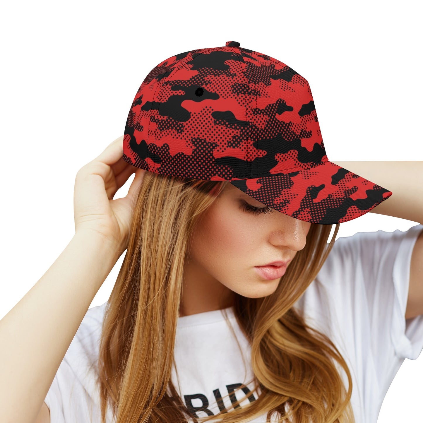 Black & Red Camo Cap | Pixel Camouflage