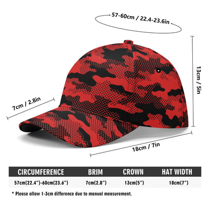 Black & Red Camo Cap | Pixel Camouflage