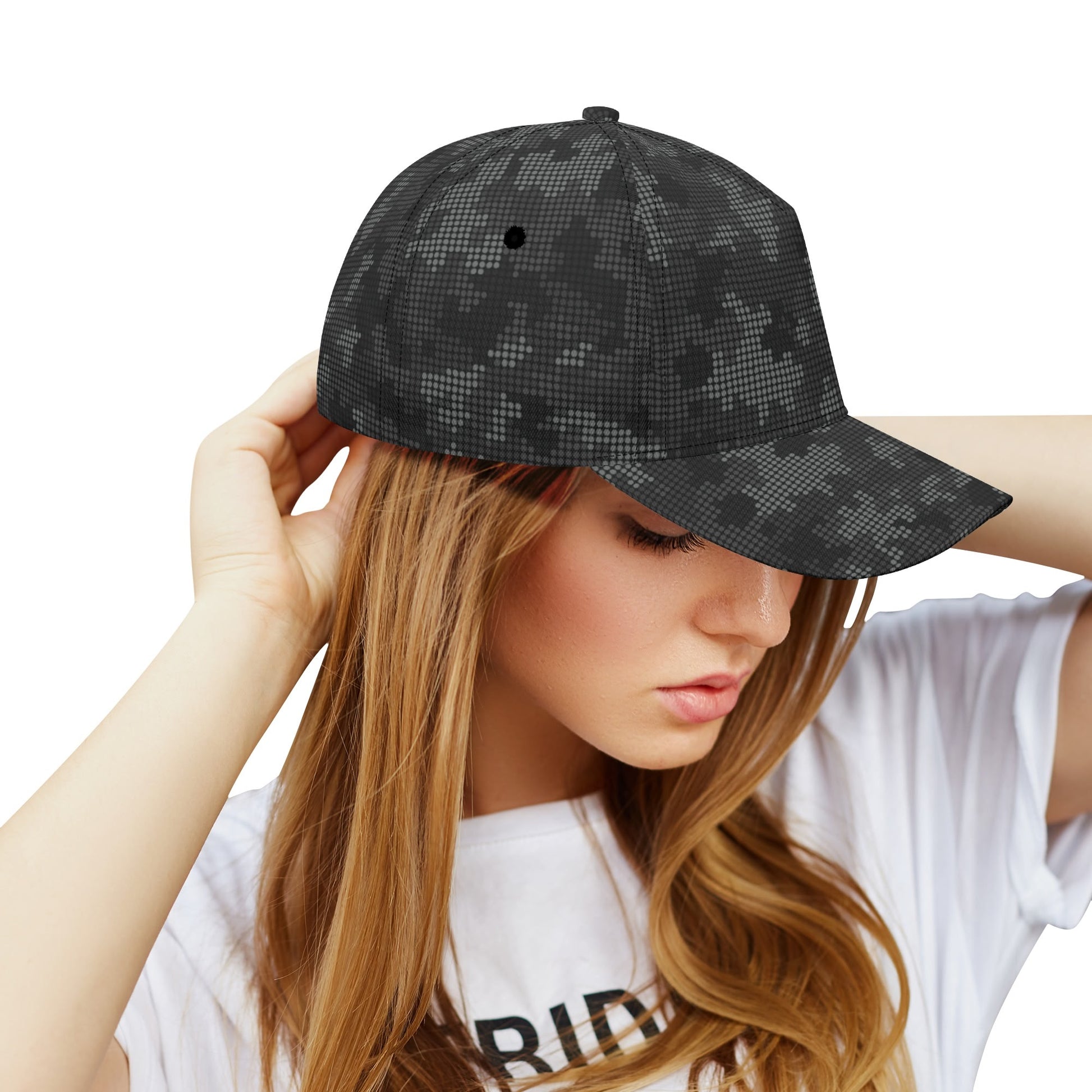 Black Camo Cap | Stylish Pixel Camouflage