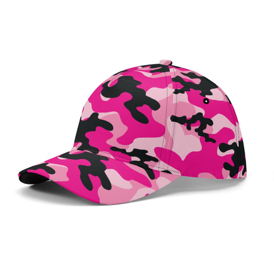 Pink Camo Cap | Candy, Black, & Cerise Mixed Camouflage