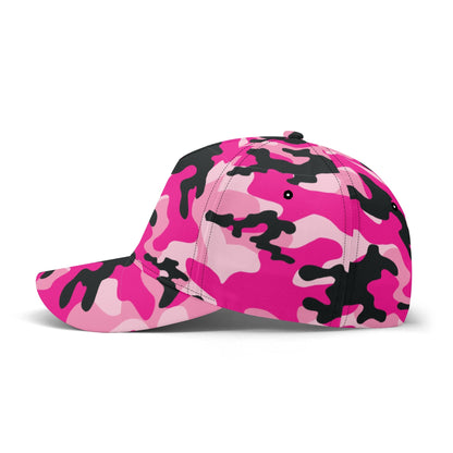 Pink Camo Cap | Candy, Black, & Cerise Mixed Camouflage