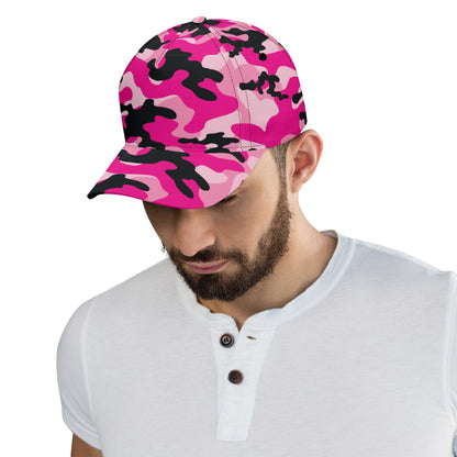 Pink Camo Cap | Candy, Black, & Cerise Mixed Camouflage