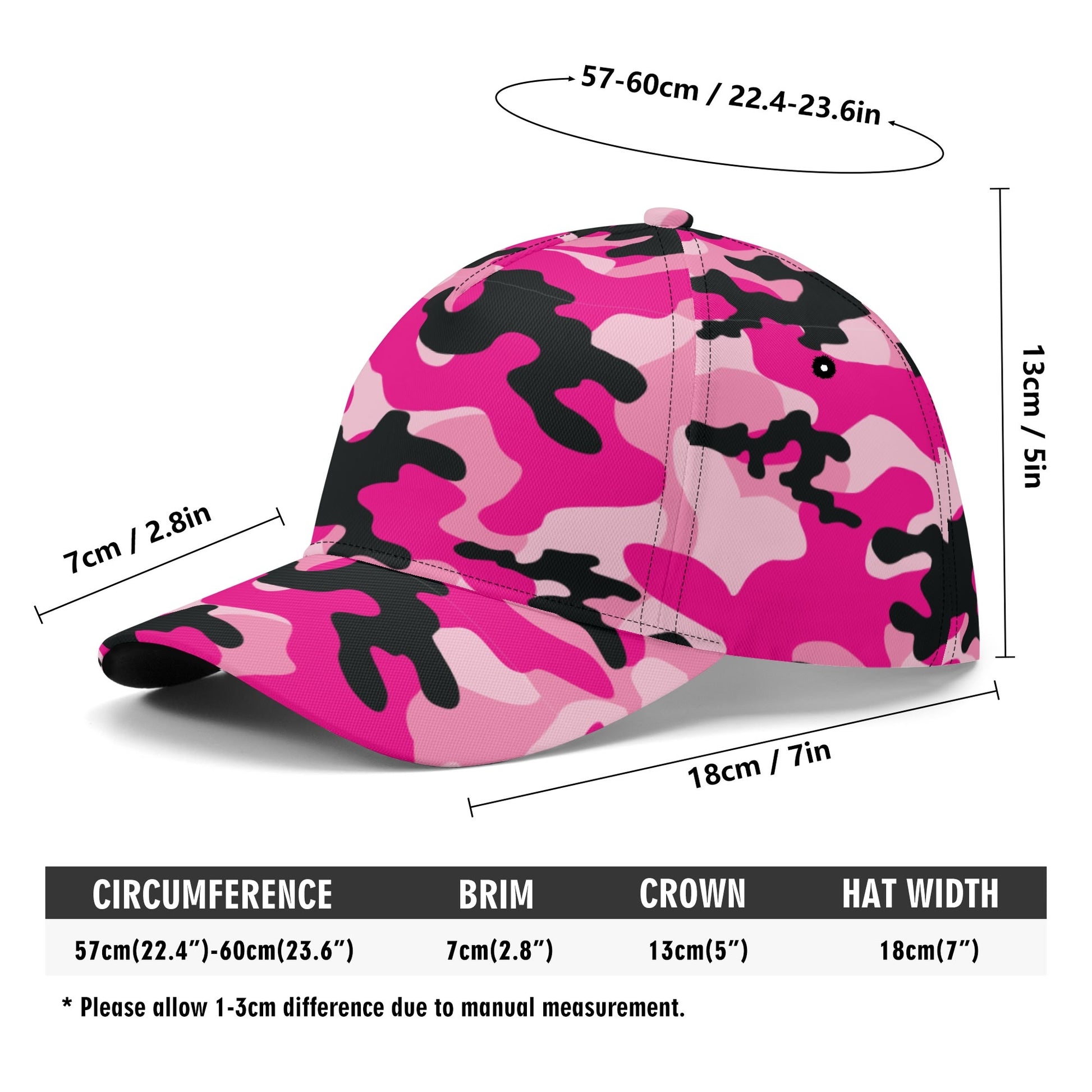 Pink Camo Cap | Candy, Black, & Cerise Mixed Camouflage