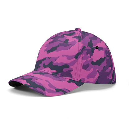 Pink Camo Cap | Blue & Magenta Mixed Camouflage