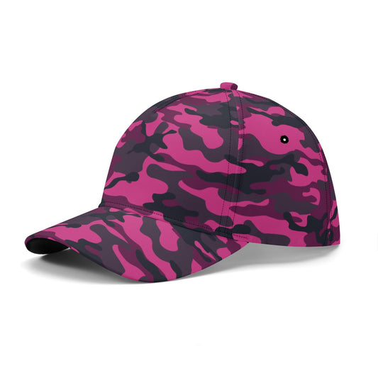 Pink Camo Cap | Onyx & Deep Blue Mixed Camouflage