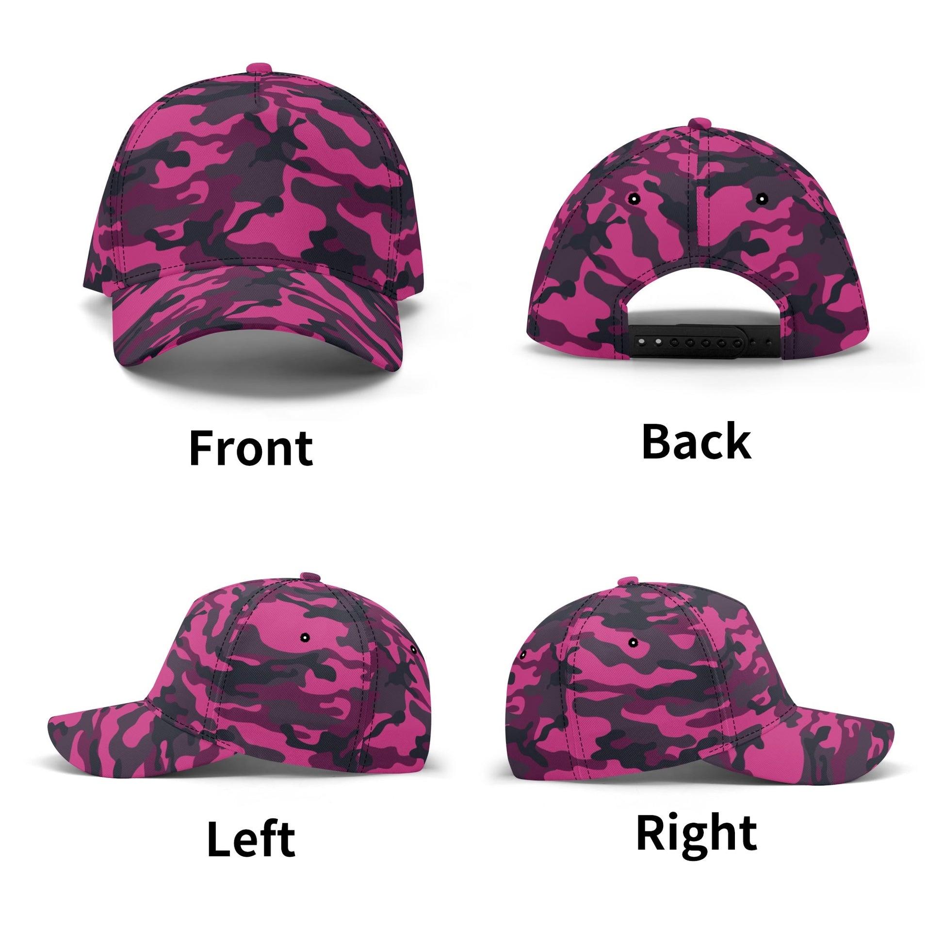 Pink Camo Cap | Onyx & Deep Blue Mixed Camouflage