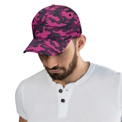 Pink Camo Cap | Onyx & Deep Blue Mixed Camouflage