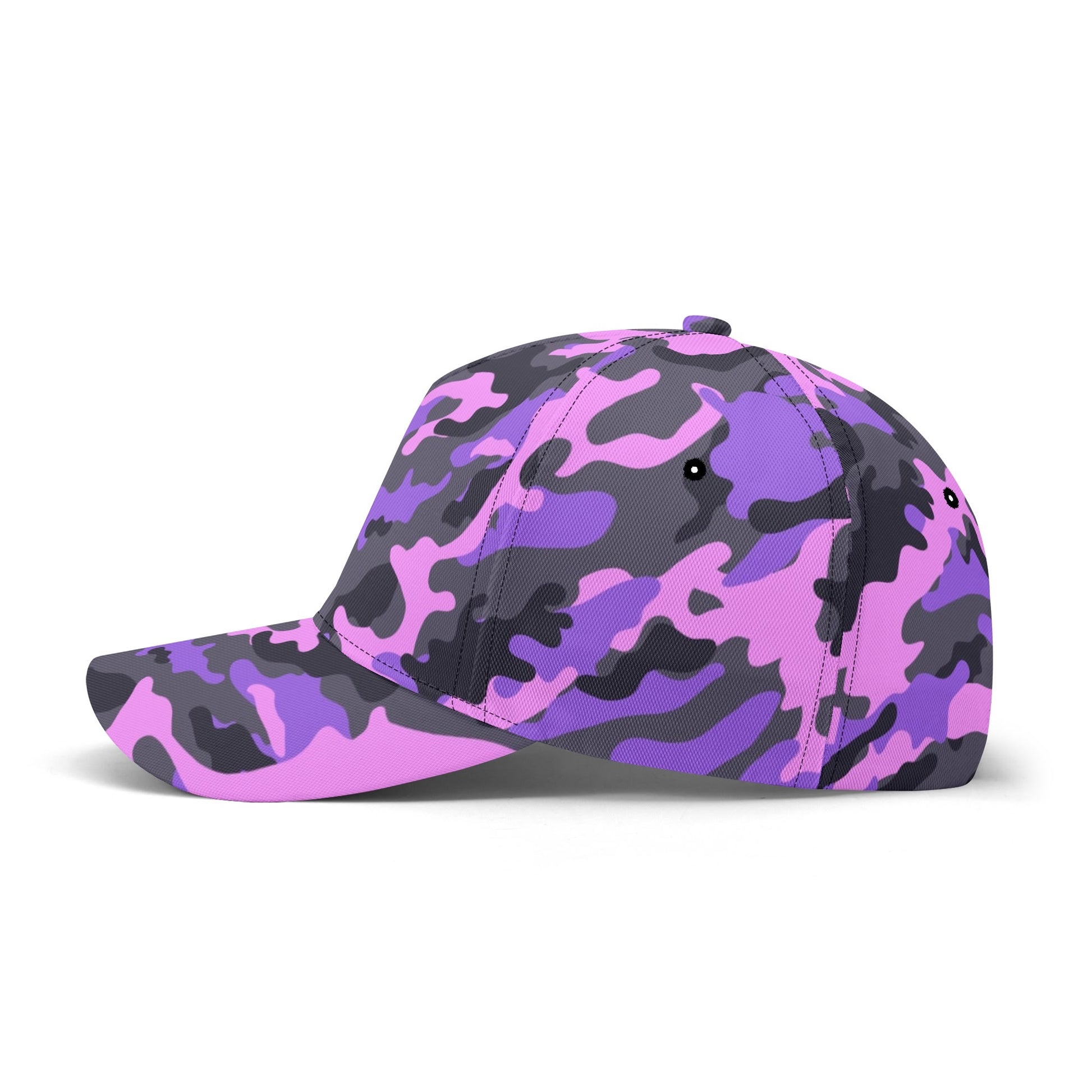 Pink Camo Baseball Cap | Black & Indigo Mixed Camouflage