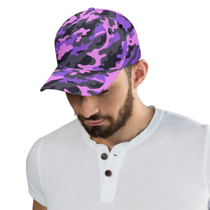 Pink Camo Baseball Cap | Black & Indigo Mixed Camouflage