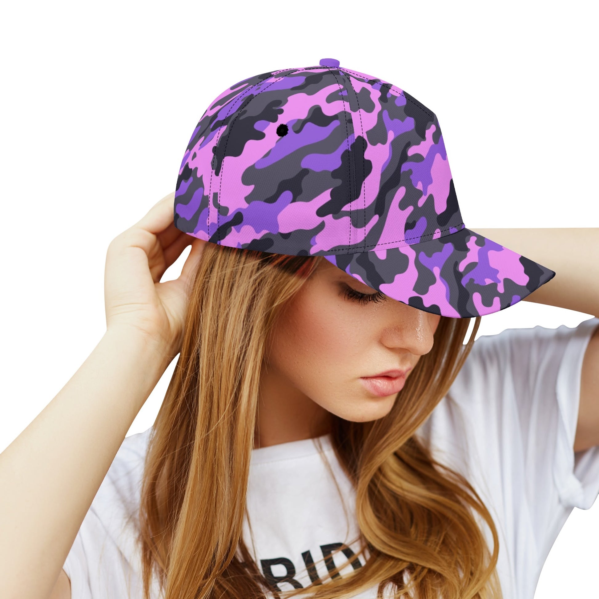 Pink Camo Baseball Cap | Black & Indigo Mixed Camouflage