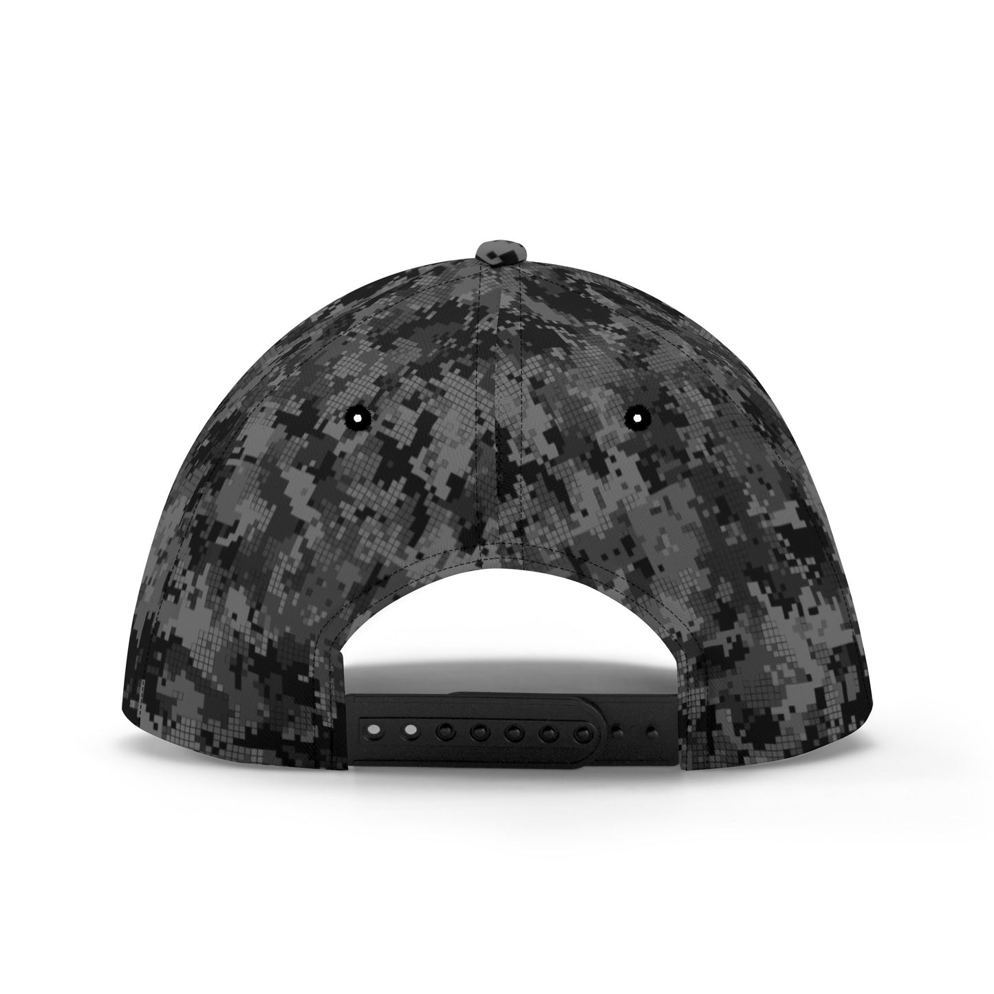 Black Camo Cap | Digital Monochrome Dark Gray Camouflage