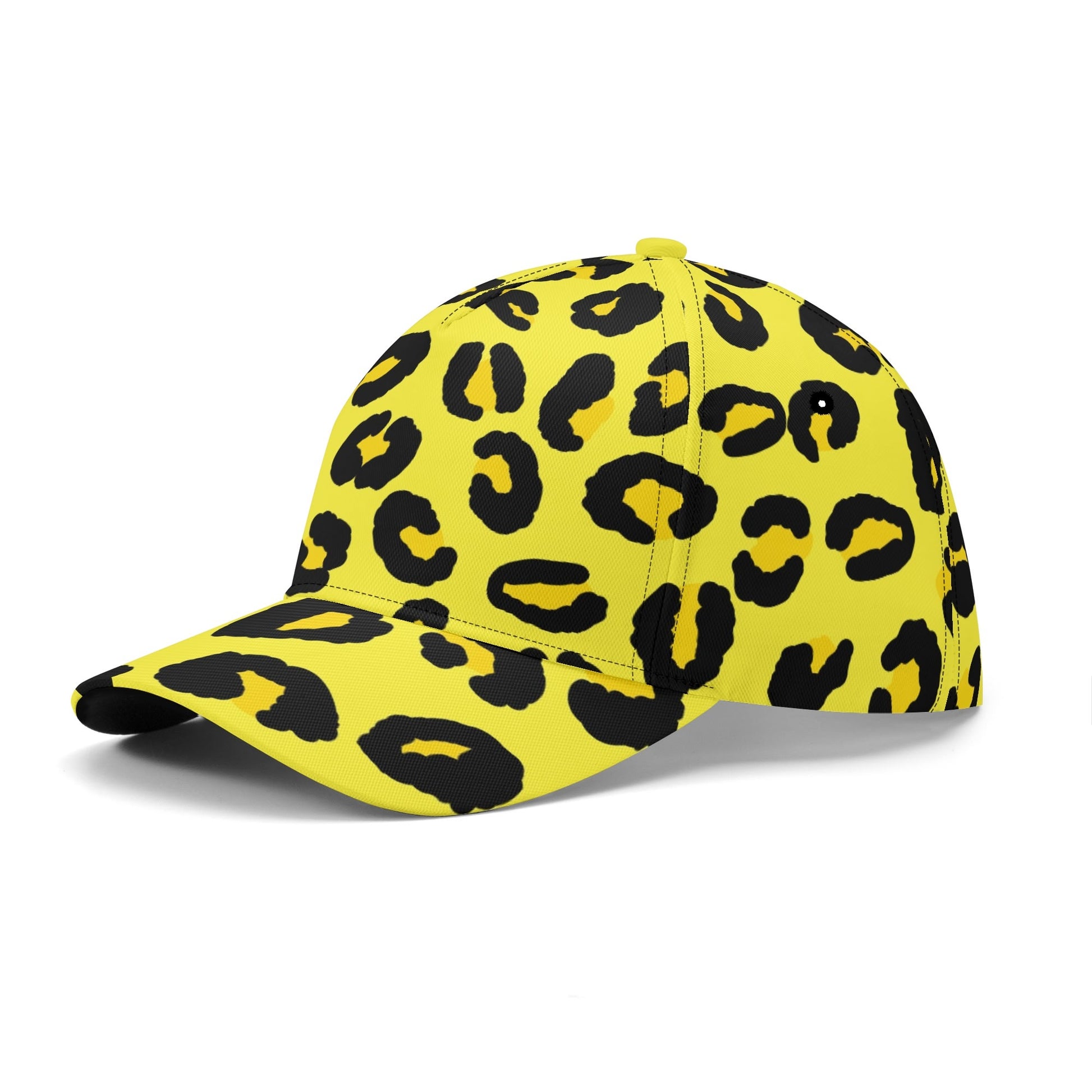 Leopard Baseball Cap | Black & Yellow