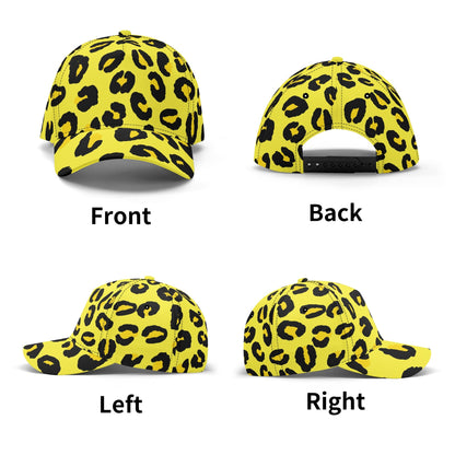 Leopard Baseball Cap | Black & Yellow