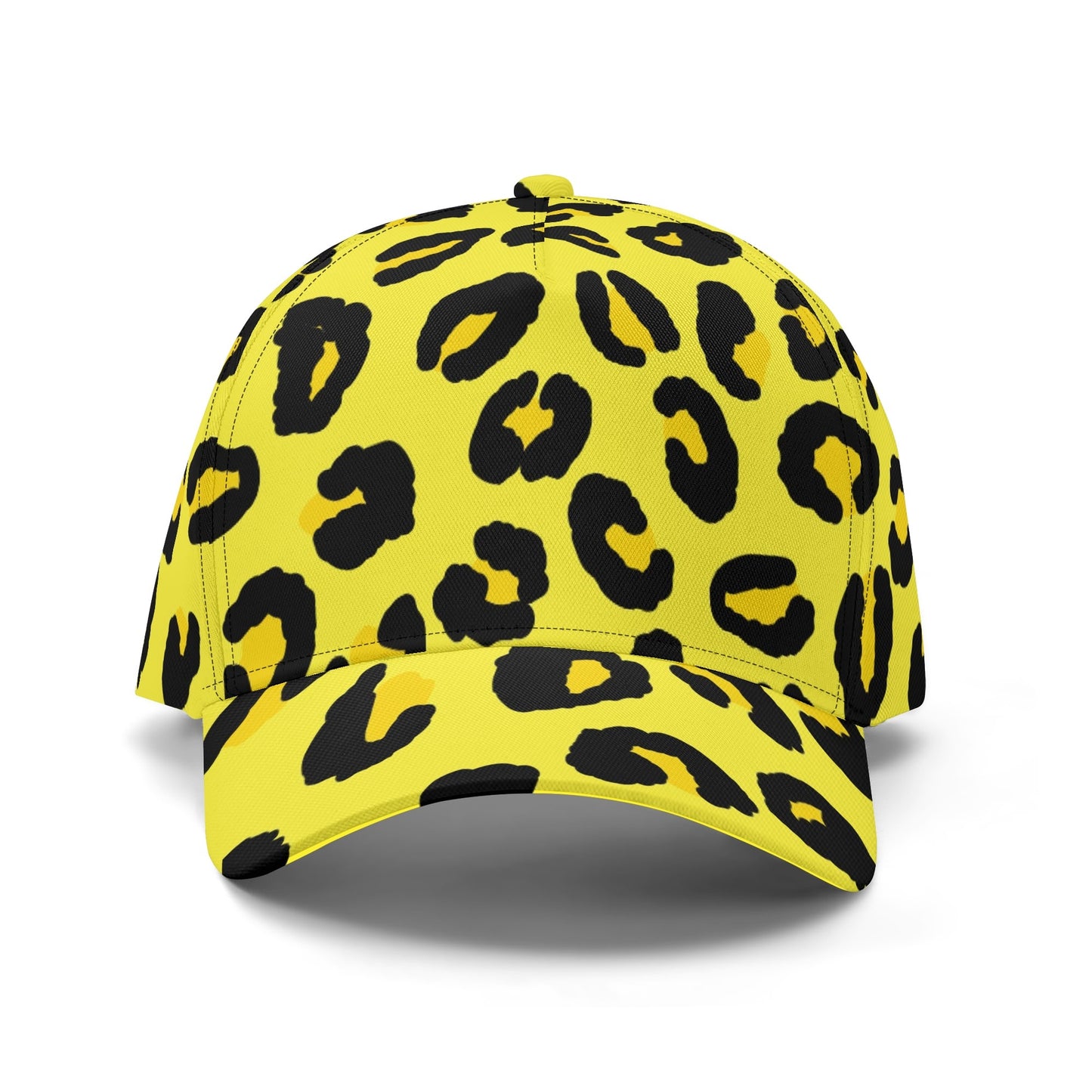 Leopard Baseball Cap | Black & Yellow