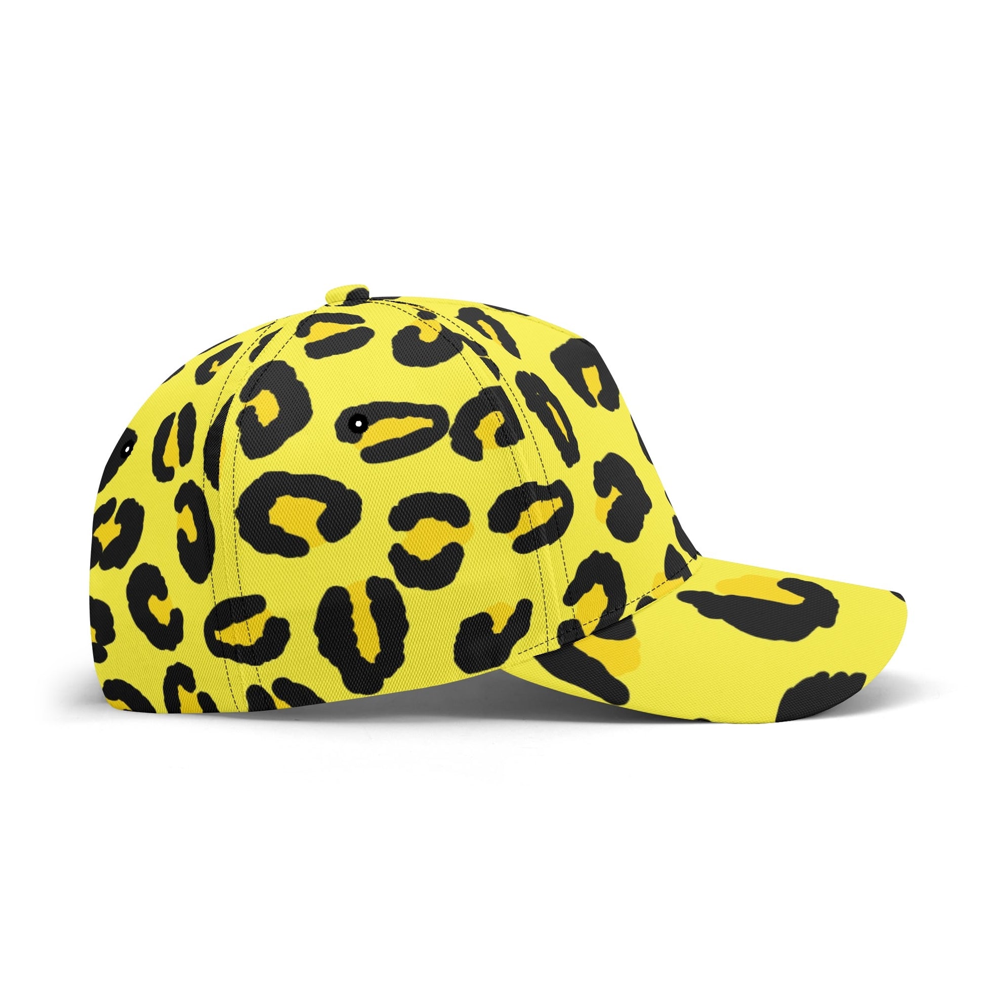 Leopard Baseball Cap | Black & Yellow