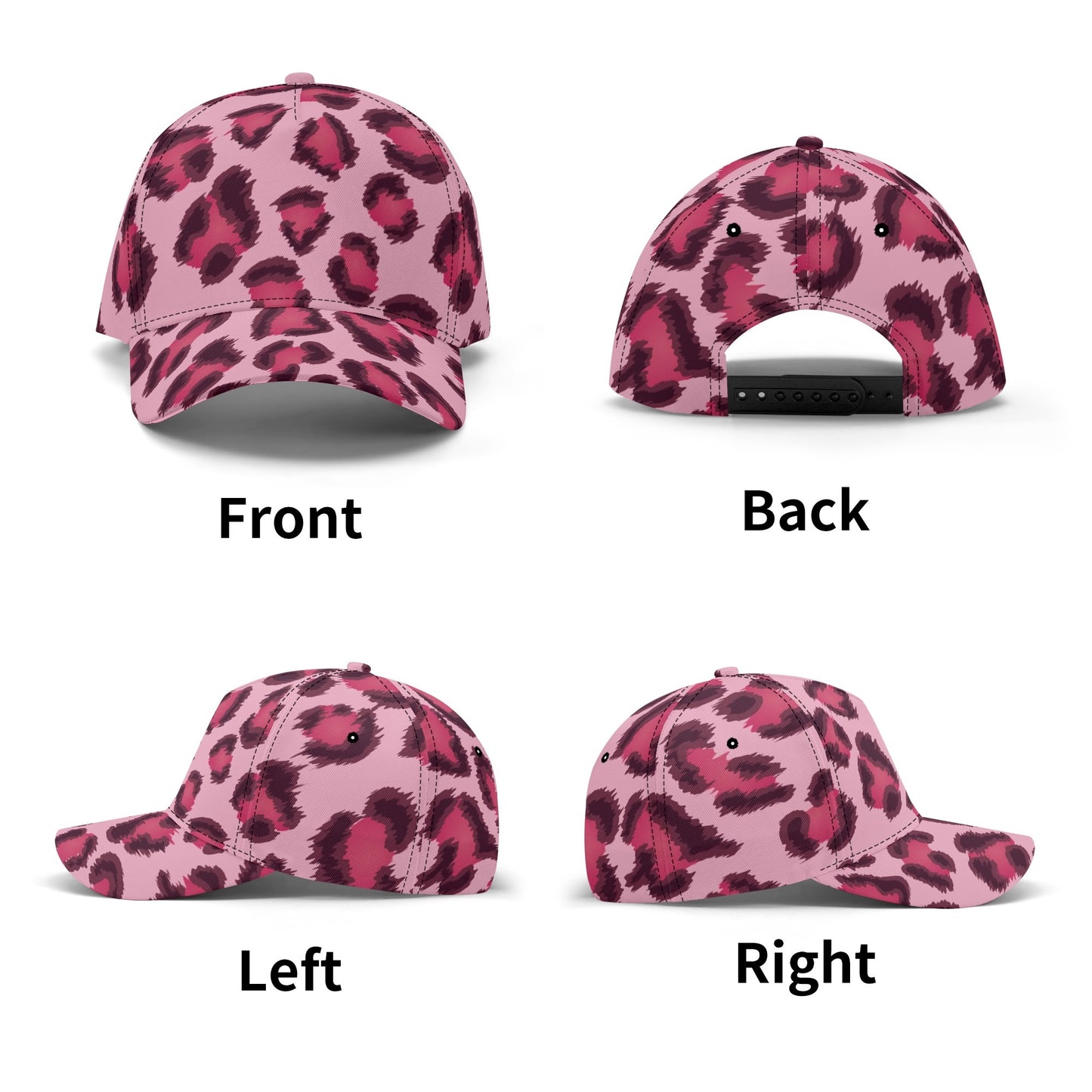 Leopard Hat | Pink, Cherry and Black