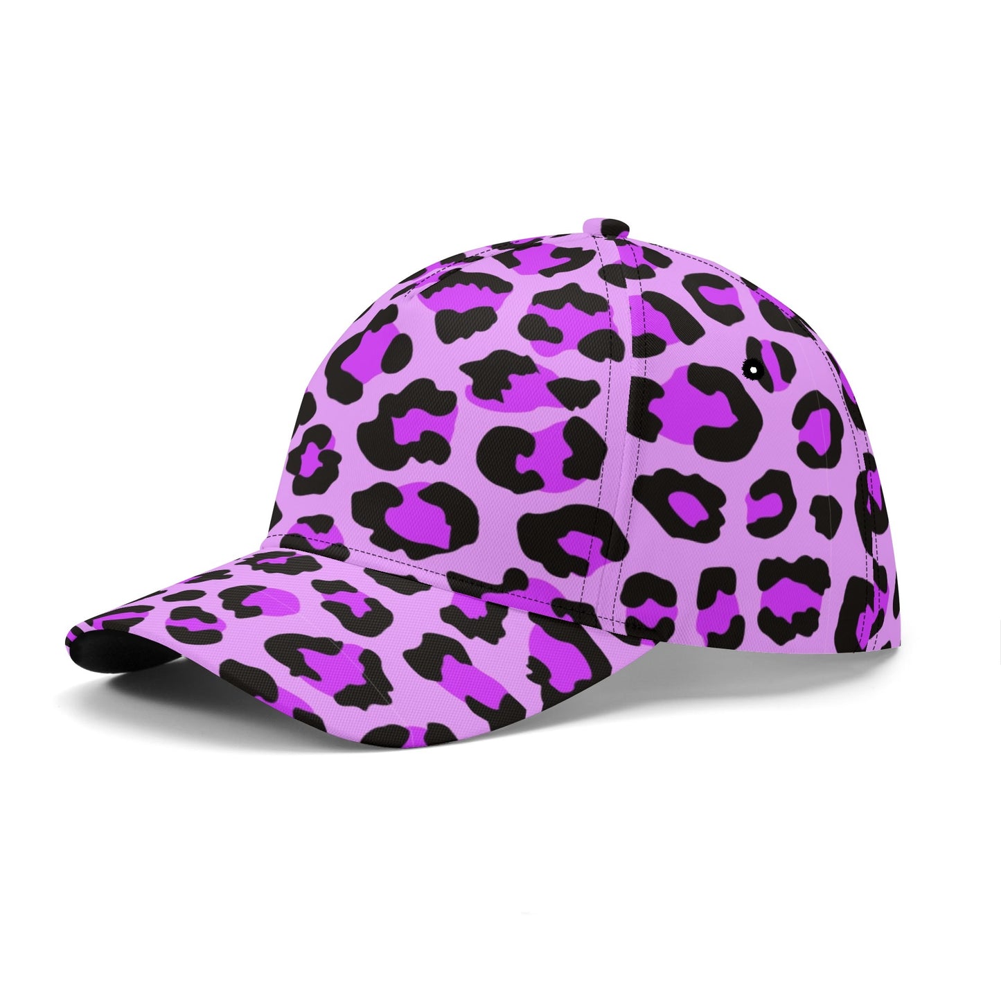 Leopard Hat | Purple, Blue and Black Print