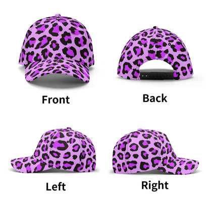 Leopard Hat | Purple, Blue and Black Print