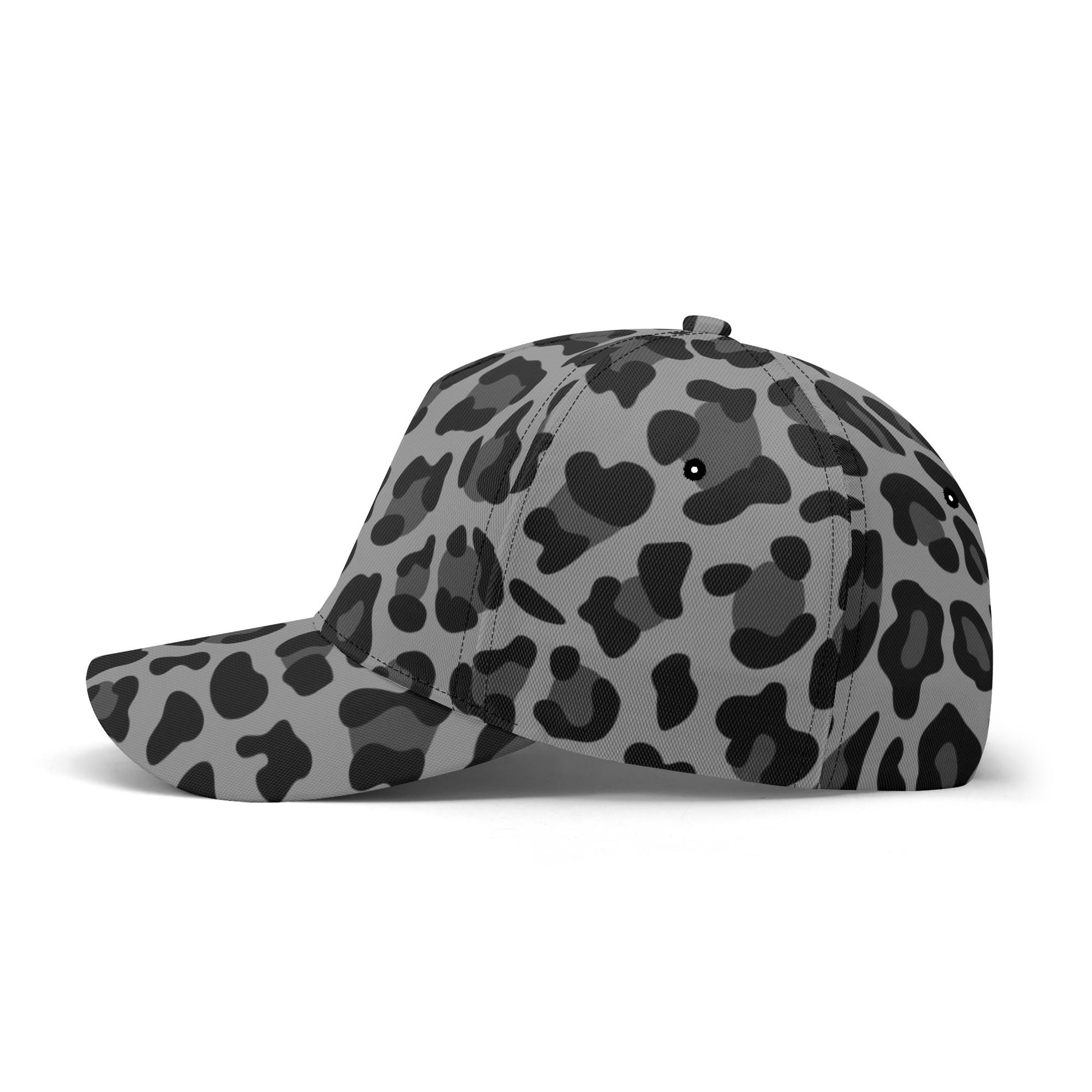 Leopard Hat | Gray and Black Print