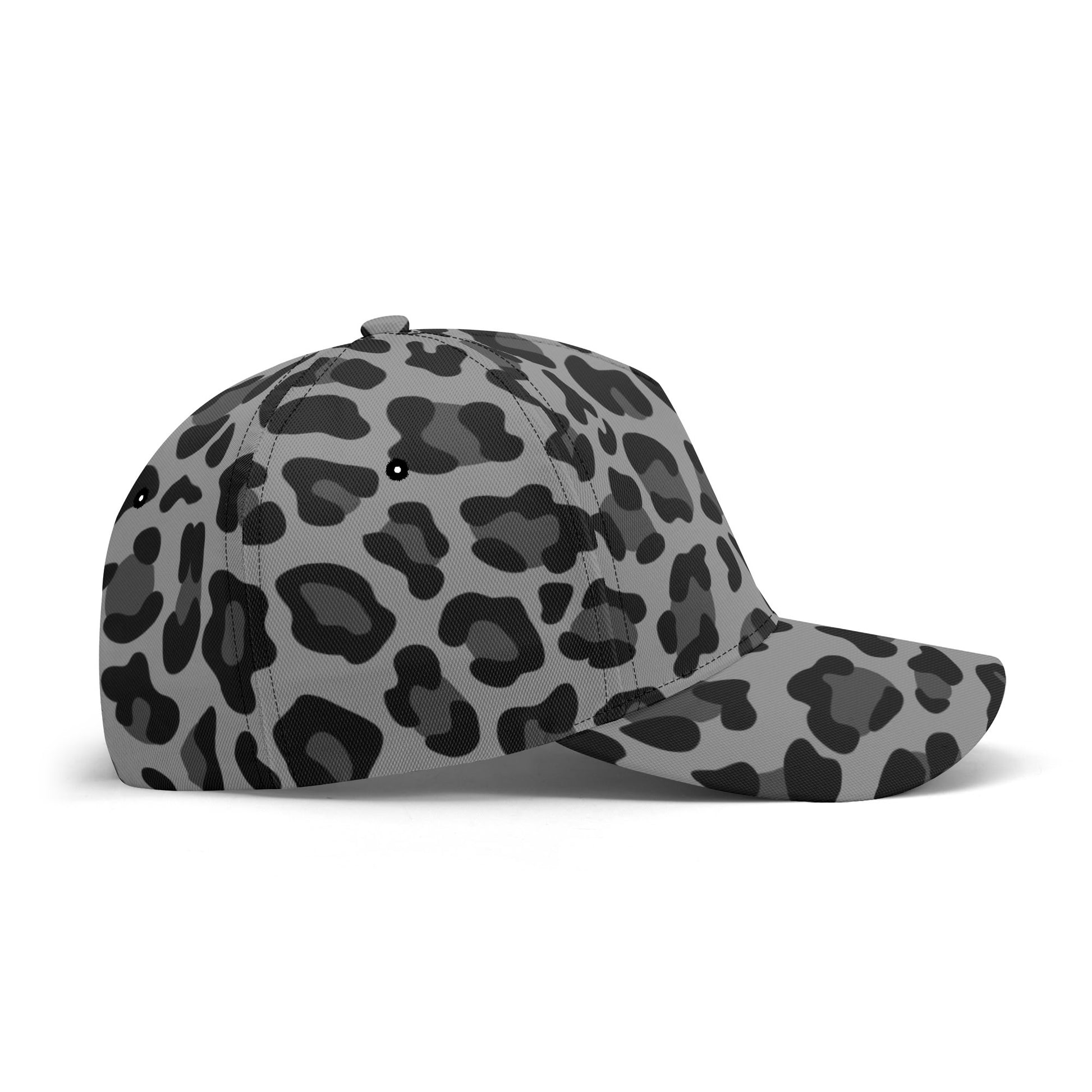 Leopard Hat | Gray and Black Print