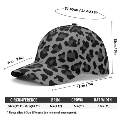 Leopard Hat | Gray and Black Print