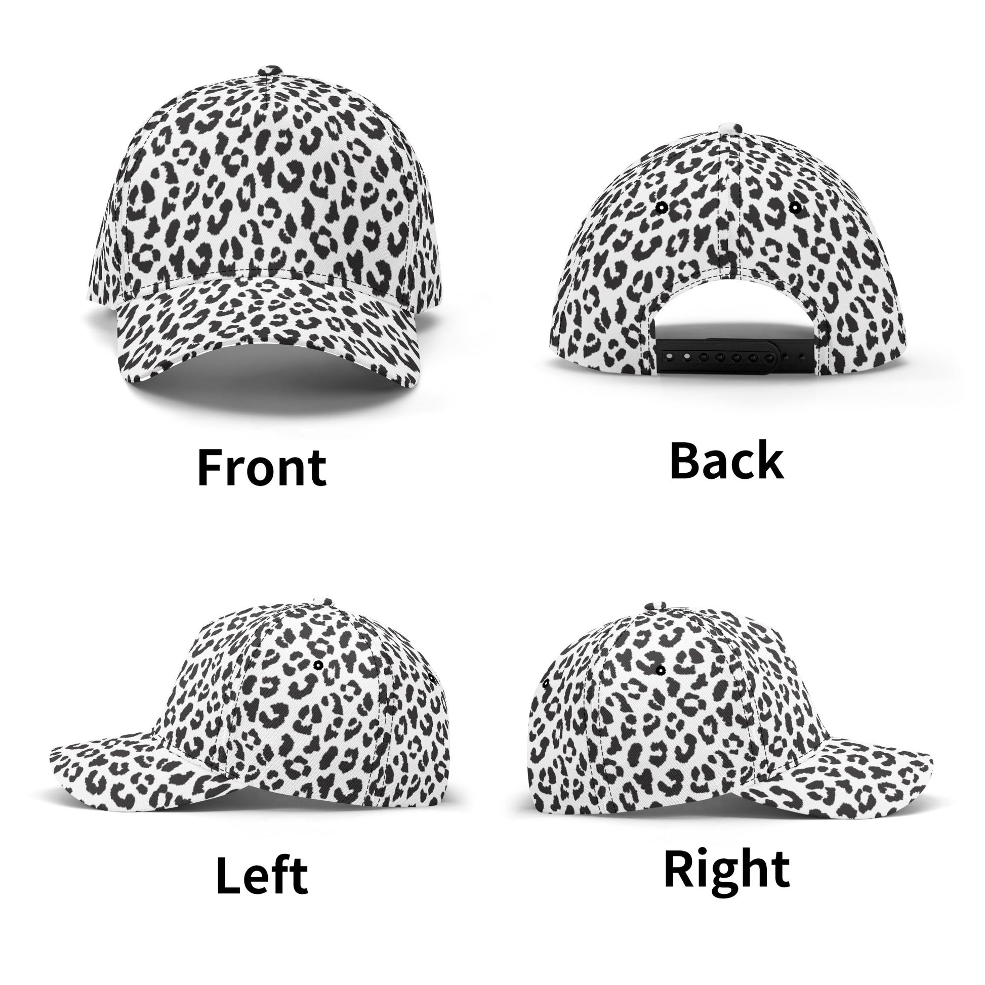 Leopard Hat | Black and White Print